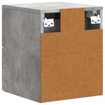vidaXL Cabinet de chevet mural Gris béton 33 x 34 5 x 40 cm