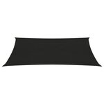 vidaXL Voile d'ombrage 160 g/m² rectangulaire noir 6x8 m PEHD