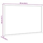 vidaXL Tableau blanc magnétique avec cadre bois de pin massif 60x40 cm