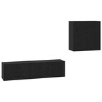 vidaXL Ensemble meuble TV 4 Pièces Chêne noir 120 x 30 x 30 cm
