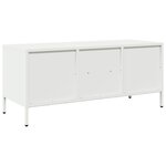 vidaXL Meuble TV blanc 101 5x39x43 5 cm acier laminé à froid