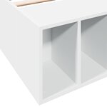 vidaXL Cadre de lit sans matelas blanc 75x190 cm