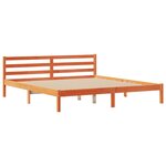 vidaXL Lit bibliothèque sans matelas cire marron 200x200 cm pin massif
