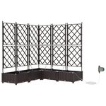 vidaXL Jardinières de jardin 1 pc Marron 120 x 120 x 126 cm Plastique