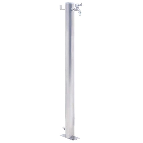 vidaXL Colonne à eau de jardin 100 cm acier inoxydable rond