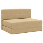 vidaXL Canapé-lit pliable Vert Gris 70 x 80 x 60 cm Tissu