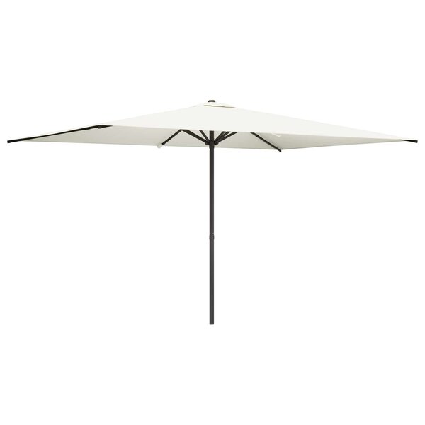 vidaXL Parasol de jardin 200 x 300 cm Polyester Rectangulaire Crème
