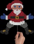 Kit perles et plaques standard (Ø5 mm) Père Noel animé - Hama
