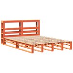 vidaXL Cadre de lit sans matelas cire marron 150x200cm bois pin massif