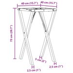 vidaXL Pieds de table à manger cadre en X 40x40x73 cm fonte