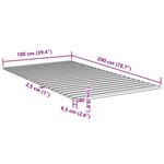 vidaXL Lattes de lit 100x200 cm bois de pin massif
