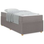 vidaXL Cadre de lit Autre Taupe 90 x 190 cm tissu