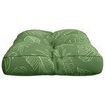 vidaXL Coussin de palette motif de feuilles 50x40x12 cm tissu