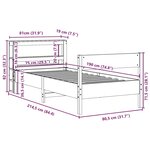 vidaXL Cadre de lit sans matelas 75x190 cm bois de pin massif