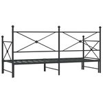 vidaXL Lit de jour avec gigogne sans matelas noir 75x190 cm
