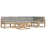 vidaXL Ensemble de canapés d'extérieur 6 Pièces Blanc et gris clair