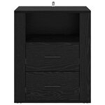 vidaXL Cabinet de chevet Chêne noir 35 x 50 x 60 cm Bois d'ingénierie