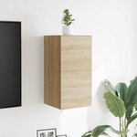 vidaXL Meubles TV muraux 2 Pièces Chêne sonoma 30 5x30x30 cm