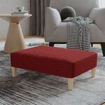 Vidaxl repose-pied rouge bordeaux 78x56x32 cm tissu