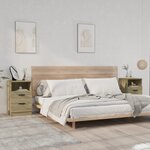 vidaXL Tables de chevet 2 Pièces Chêne Sonoma Bois d'ingénierie