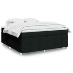 vidaXL Sommier à lattes de lit avec matelas Noir 200x200 cm Tissu