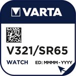 Pile oxyde argent pour montres v321 (sr65) 1 55 volt varta