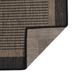 vidaXL Tapis à tissage plat d'extérieur 120x170 cm Marron foncé