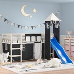 vidaXL Lit mezzanine enfants avec tour sans matelas 90x200 cm