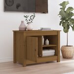 vidaXL Meuble TV Marron miel 70x36 5x52 cm Bois de pin massif