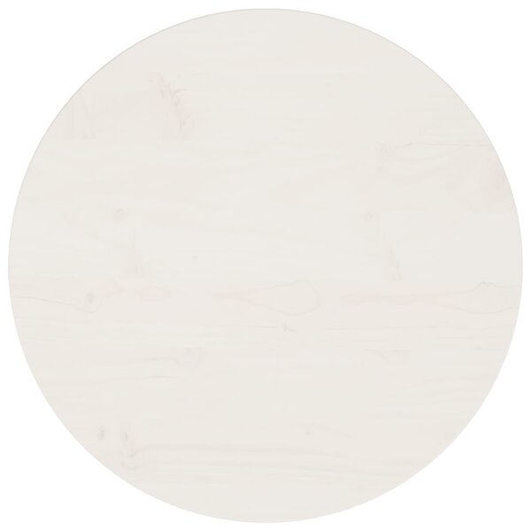 vidaXL Dessus de table Blanc Ø50x2 5 cm Bois de pin massif