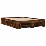 vidaXL Cadre de lit sans matelas chêne fumé 140x200 cm bois ingénierie