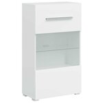 vidaXL Meuble TV mural avec éclairage LED 5 pièces Blanc