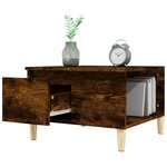 vidaXL Table basse chêne fumé 55x55x36 5 cm bois d'ingénierie