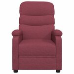 vidaXL Fauteuil inclinable électrique Rouge bordeaux Tissu