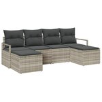 vidaXL Ensemble de canapé de jardin avec coussin 6 Pièces Gris clair