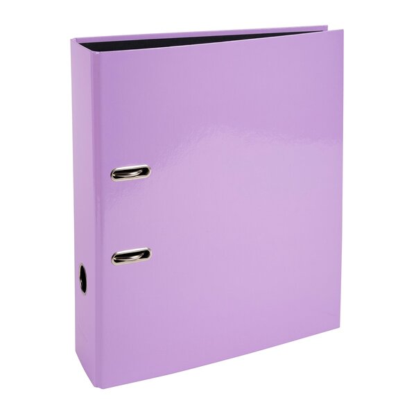 Classeur à levier en carton mauve prem touch aquarel exacompta a4 - dos 8 cm
