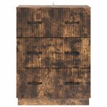 vidaXL Armoire à tiroirs Chêne fumé 66 x 34 5 x 87 cm