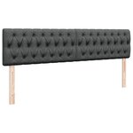vidaXL Lit ottoman avec matelas et LED Gris foncé 180x200 cm tissu