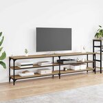 vidaXL Meuble TV Chêne artisanal 200 x 30 x 50 cm