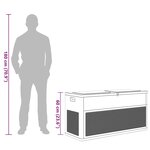 vidaXL Boîte de rangement de jardin 320 L Anthracite