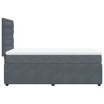 vidaXL Sommier à lattes de lit et matelas Gris foncé 90x200 cm Velours