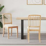 vidaXL Chaises de salle à manger 2 Pièces Naturel 50 x 52 5 x 91 cm