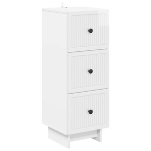 vidaXL Armoire à tiroirs Blanc brillant 33 x 34 5 x 90 cm