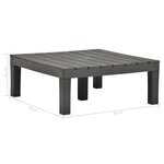 vidaXL Table de jardin Anthracite 78x78x31 cm Plastique