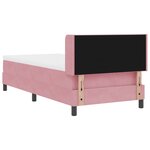 Lit Box Spring vidaXL avec Matelas Rose 90x190 cm Velours