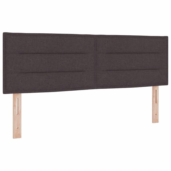 vidaXL Tête de Lit Design Lignes Marron Foncé 160 cm Tissu