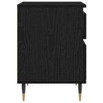 vidaXL Cabinet de chevet avec tiroir Chêne noir 40 x 35 x 50 cm