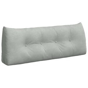 vidaXL Coussin de Dos Gris clair 120 x 24 x 50 cm Velours