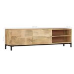 vidaXL Meuble TV 145x30x41 cm Bois massif de manguier