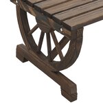 vidaXL Bancs de jardin lot de 2 bois de sapin massif